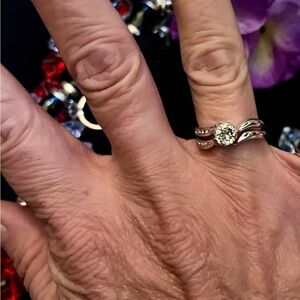 STERLING SILVER WHITE CZ RING